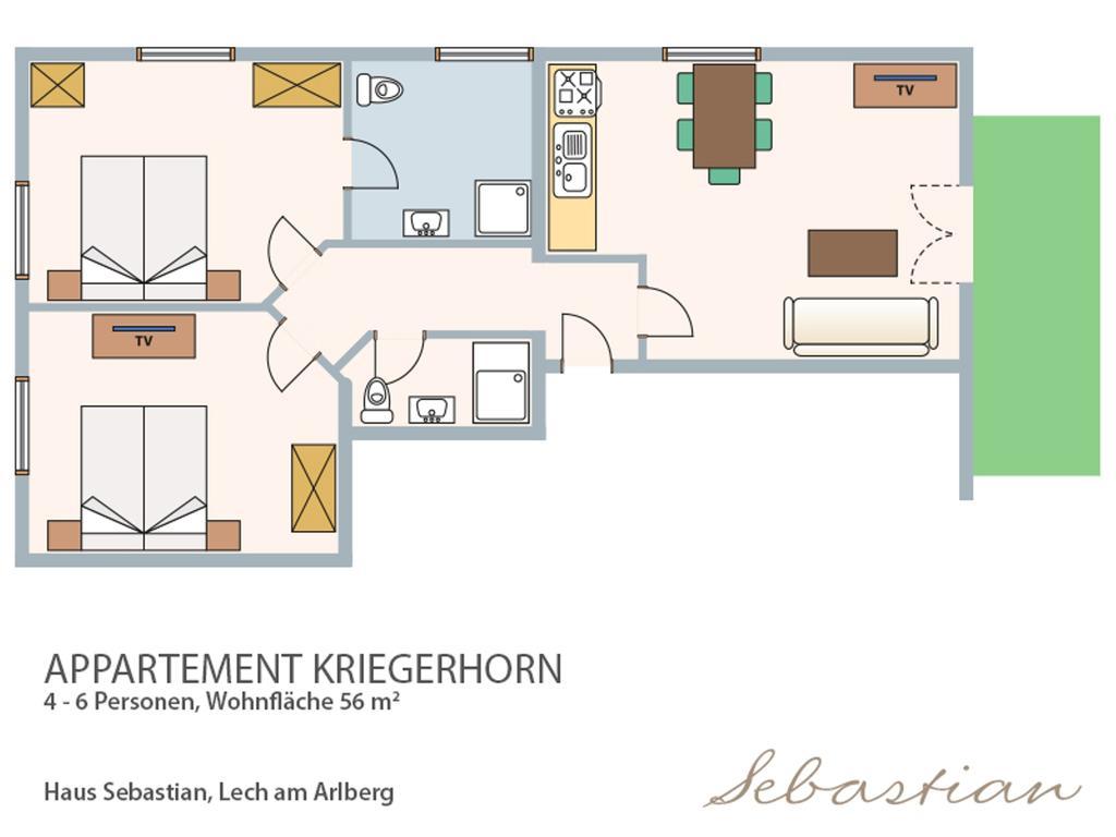 Appartamento Haus Sebastian Lech am Arlberg Camera foto